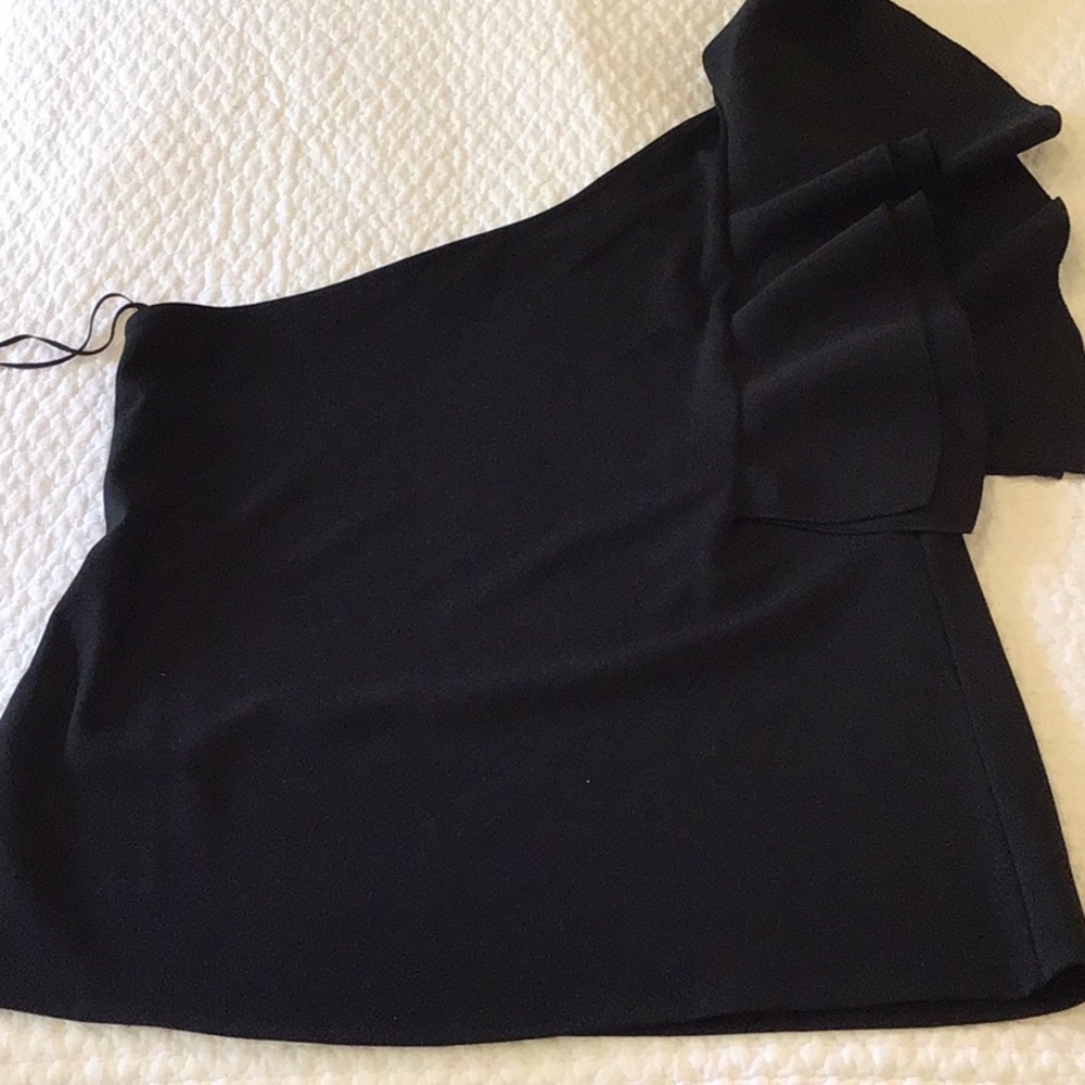 Black One-Shoulder Top - Picture 3 of 6